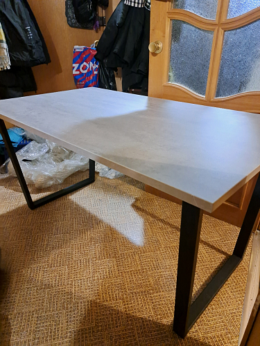 Деревянный стол Лота Лофт 120х75 белый матовый / дуб крафт золотой фото покупателя 779