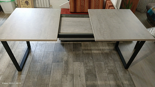 Стол раскладной Лота Лофт 120 25 мм юта / черный матовый фото покупателя 553