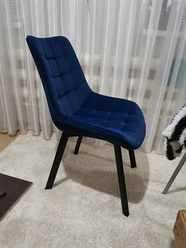 Стул на металлокаркасе Hagen dark blue фото покупателя 3