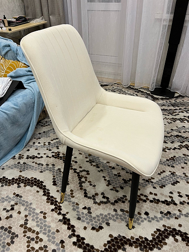 Стул на металлокаркасе Seda 1 green / gold / black фото покупателя 46