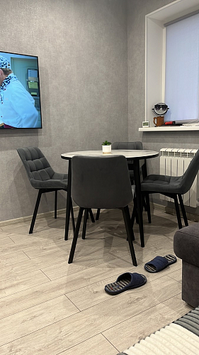 Стул на металлокаркасе Челси К бирюзовый / черный фото покупателя 85