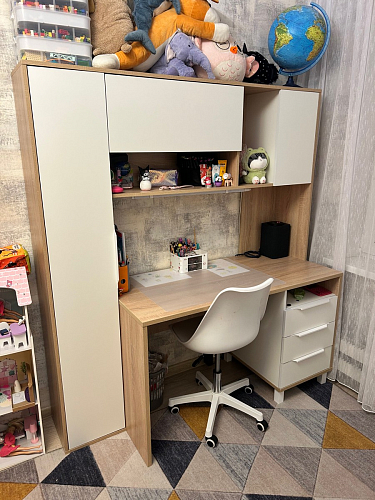 Компьютерный стол Комфорт 12.95 N дуб сонома / темно-серый фото покупателя 38