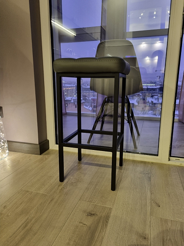 Барный стул Лофт микровелюр катания блэк / черный матовый фото покупателя 81