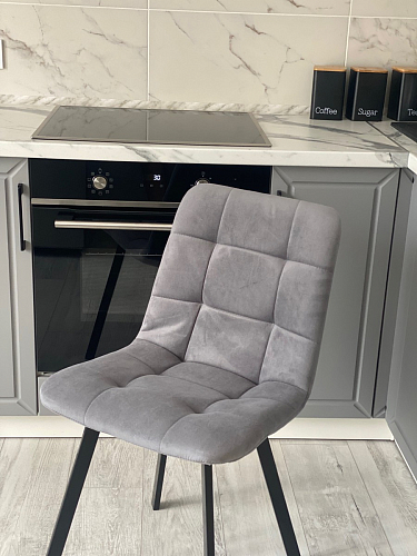 Стул на металлокаркасе Чилли черный / зеленый фото покупателя 559