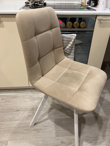 Стул на металлокаркасе Чилли синяя ткань / белый фото покупателя 980