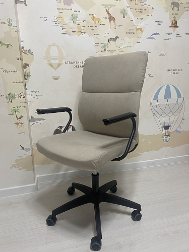 Компьютерное кресло Benefit флок бежевый 7 фото покупателя 12