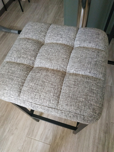 Барный стул Лофт микровелюр катания блэк / черный матовый фото покупателя 306