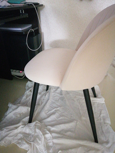 Стул на металлокаркасе Gabi 1 light purple / black / gold фото покупателя 129