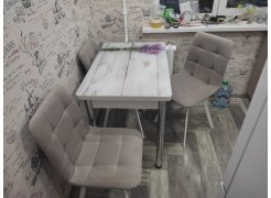 Стул на металлокаркасе Чилли горчичный / белый фото покупателя 250