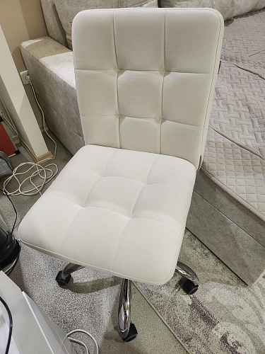 Компьютерное кресло Fiesta флок молочный 4 фото покупателя 5