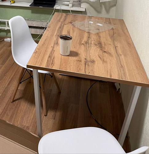 Стол Лота Лофт 140 25 мм черный матовый / бетон фото покупателя 386