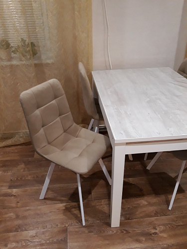 Стул на металлокаркасе Чилли К светло-серый велюр / черный каркас фото покупателя 991