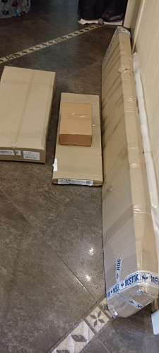 Двуспальная кровать Клауд 160х200 парящая дуб крафт золотой / антрацит фото покупателя 37