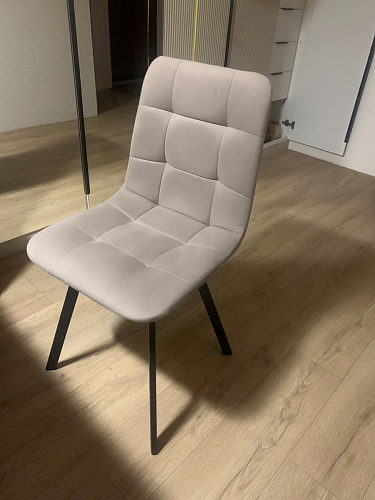 Стул на металлокаркасе Чилли К темно-серый (velutto 32) / черный фото покупателя 496