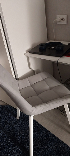 Стул на металлокаркасе Челси латте / черный фото покупателя 207