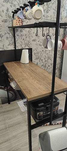 Барный стол Сари 120х50х171 дпк графит / черный фото покупателя 9