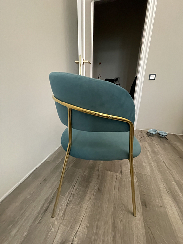 Стул на металлокаркасе Kamelia green / gold фото покупателя 99