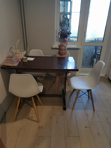 Пластиковый стул Eames PC-015 серо-голубой / дерево фото покупателя 424