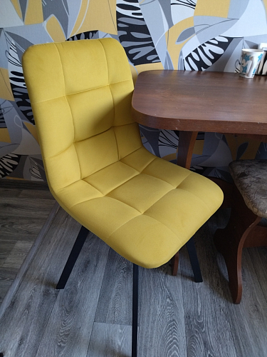 Стул на металлокаркасе Чилли черный / зеленый фото покупателя 1441