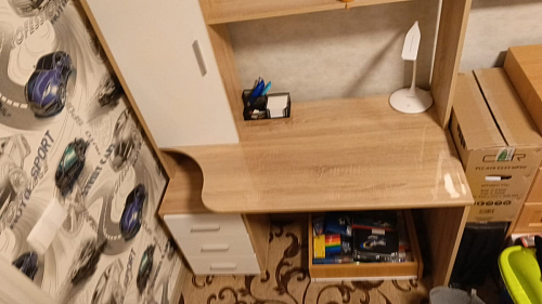 Стол компьютерный КСТ-16 бетон / белый фото покупателя 83