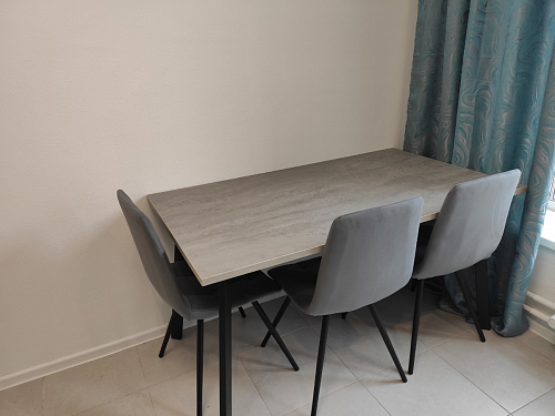 Стол Тринити Лофт 120 32 мм дуб галифакс табако / черный матовый фото покупателя 121