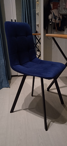 Стул на металлокаркасе Чилли синий / белый фото покупателя 1456