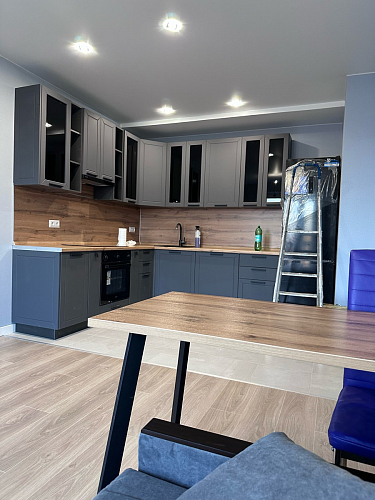 Стол Тринити Лофт 120 32 мм дуб галифакс табако / черный матовый фото покупателя 481