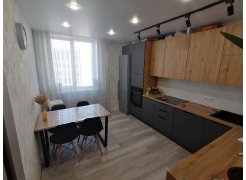 Деревянный стол Лота Лофт 120(160)х75 черный матовый / бетон светлый фото покупателя 408