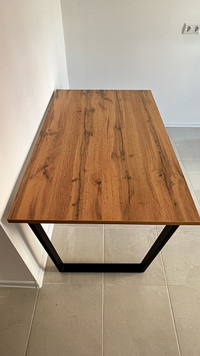 Деревянный стол Лота Лофт 140х80 черный матовый / бетон светлый фото покупателя 840