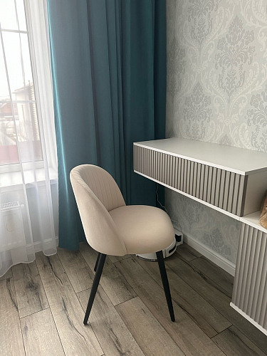 Стул на металлокаркасе Gabi 1 light blue / black / gold фото покупателя 209