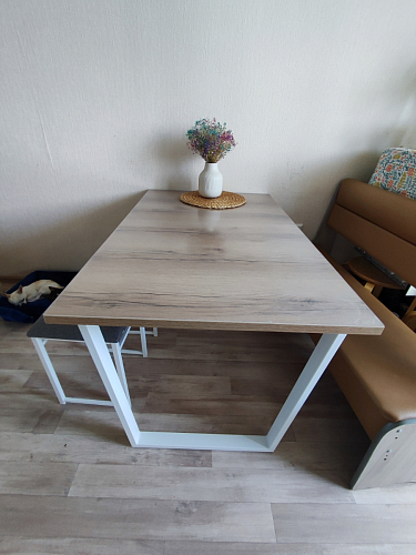 Стол Лота Лофт 120 32 мм бетон / черный матовый фото покупателя 572