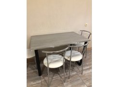 Деревянный стол Лота Лофт 120(160)х75 черный матовый / бетон светлый фото покупателя 759