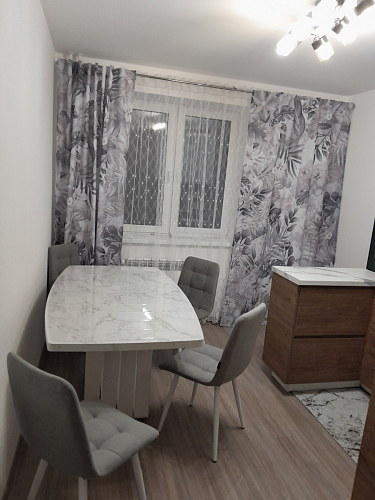 Стол на тумбе Эудес дуб галифакс табак / черный фото покупателя 10