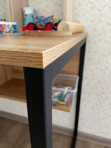 Письменный стол Клер Лофт дуб делано темный / черный матовый фото покупателя 35