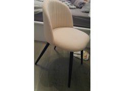 Стул на металлокаркасе Gabi 1 бежевый / черный с серебряными наконечниками фото покупателя 697