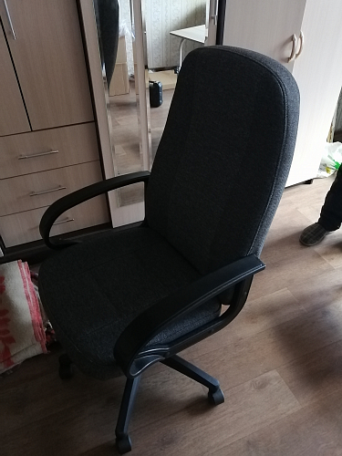 Компьютерное кресло CH747 черный, экокожа фото покупателя 8