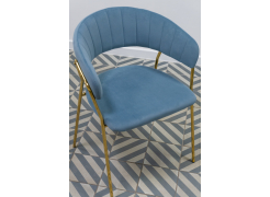 Стул Kamelia 1 голубой / синий / золотой из шоурума 3