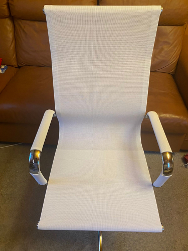 Компьютерное кресло Reus белая сетка / хром фото покупателя 45