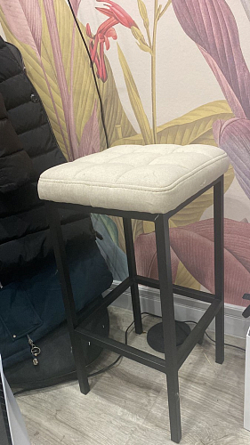 Барный стул Лофт микровелюр катания блэк / черный матовый фото покупателя 150