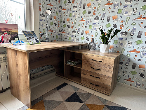 Компьютерный стол с тумбой КСТ-109 тумба слева фото покупателя 51