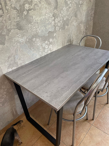 Стол Лота Лофт 120 32 мм бетон / черный матовый фото покупателя 59