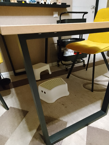 Деревянный стол Лота Лофт 120x75 дуб крафт табачный / черный матовый фото покупателя 496