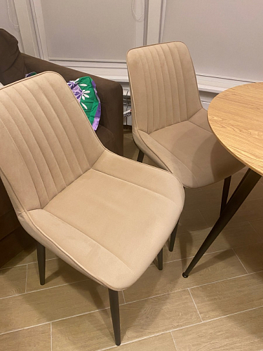 Стул на металлокаркасе Седа К латте / черный фото покупателя 23