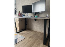 Деревянный стол Лота Лофт 120(160)х75 черный матовый / бетон светлый фото покупателя 282