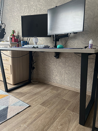 Стол раскладной Лота Лофт 120 25 мм юта / черный матовый фото покупателя 282