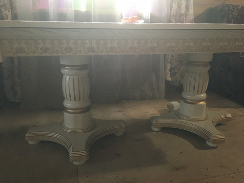 Деревянный стол Морнит 180(240)х100 орех темный / орех фото покупателя 1