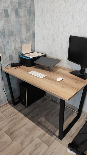 Деревянный стол Лота Лофт 140х80 черный матовый / бетон светлый фото покупателя 885