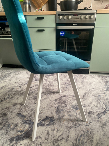 Стул на металлокаркасе Чилли К темно-серый (velutto 32) / черный фото покупателя 487