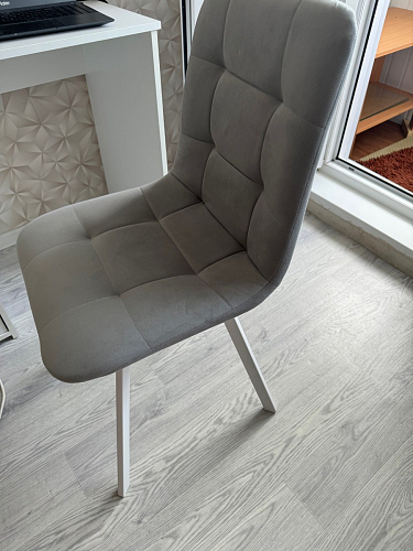 Стул на металлокаркасе Чилли К темно-серый (velutto 32) / черный фото покупателя 352