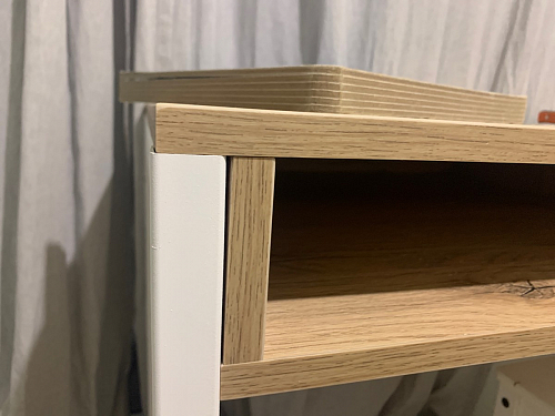 Письменный стол Леон Лофт черный матовый / дуб вотан фото покупателя 98